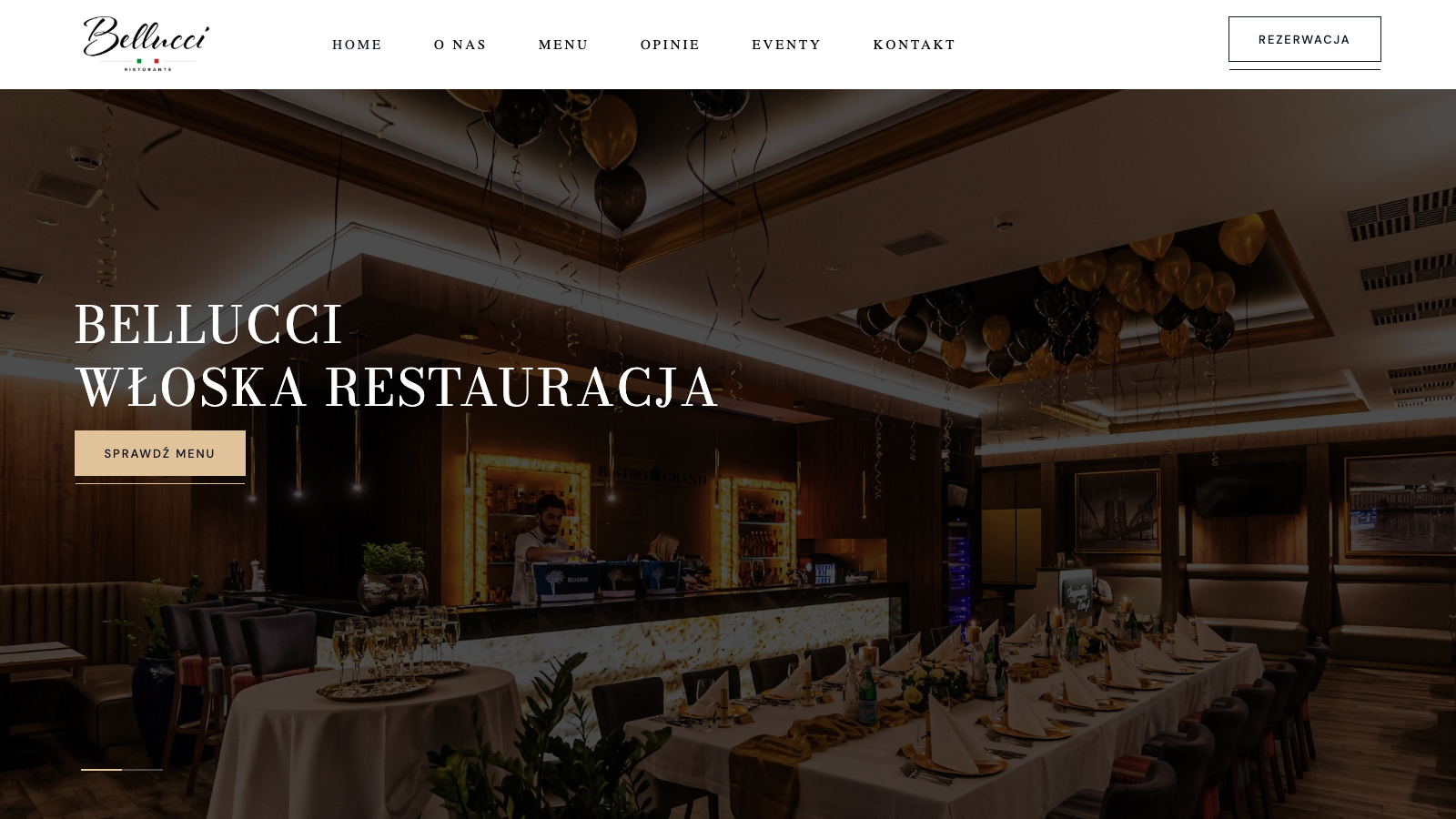 Podgląd strony Restauracja Bellucci