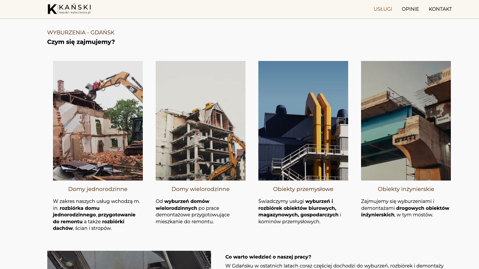 Podgląd strony Kanski Wyburzenia