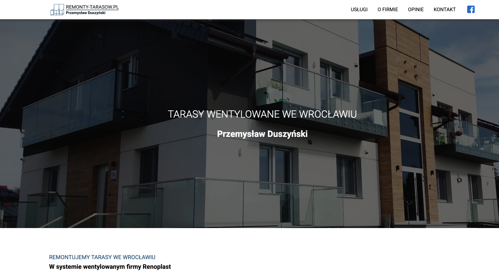 Podgląd strony Remonty-Tarasow.pl