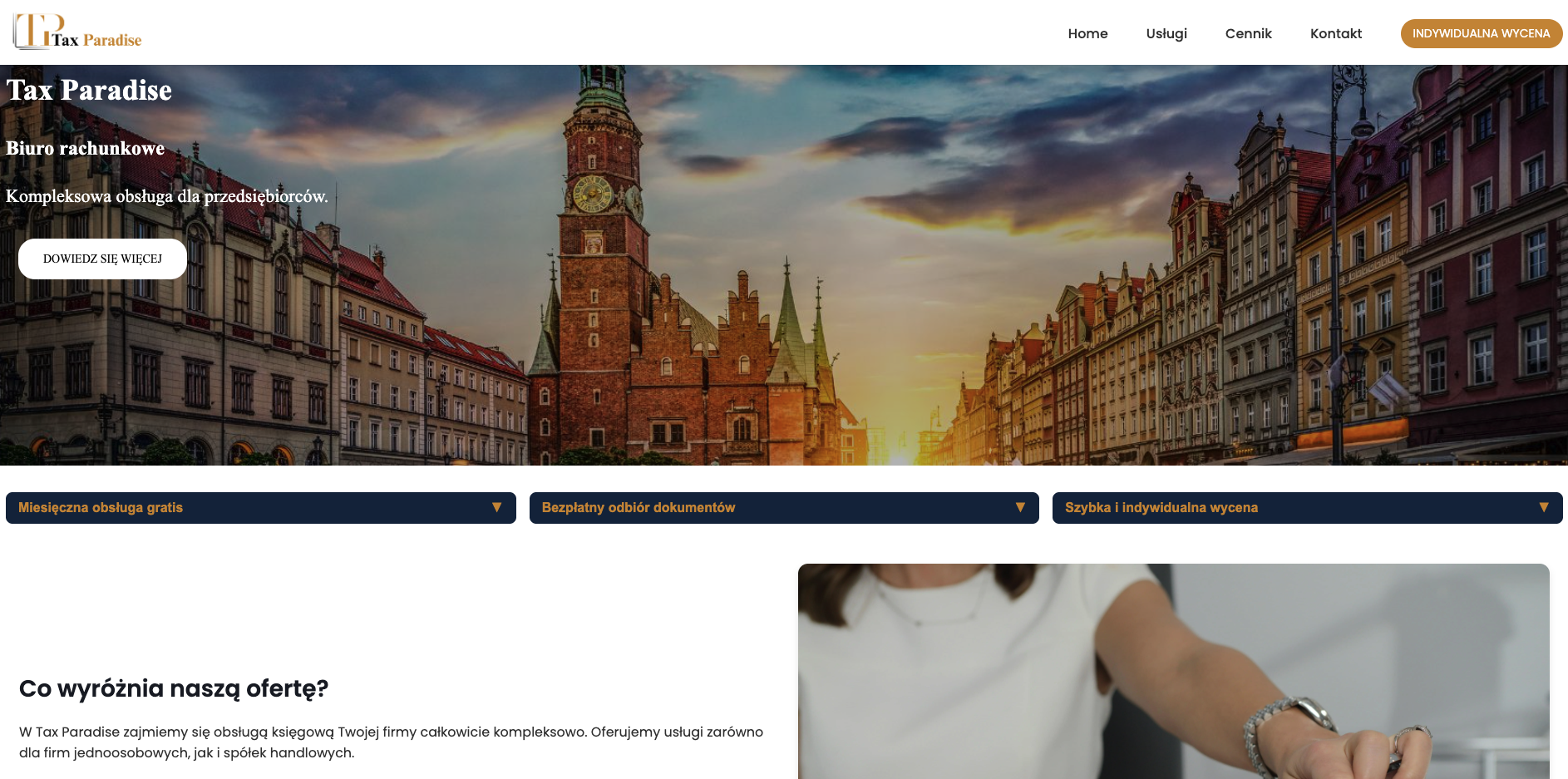 Podgląd strony Tax Paradise